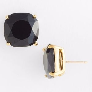 Kate Spade Small Square Stud Earrings in Jet